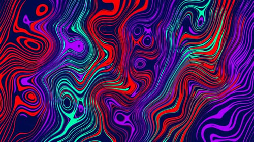 Vibrant Abstract Liquid Flowing Wavy Lines Motion Background