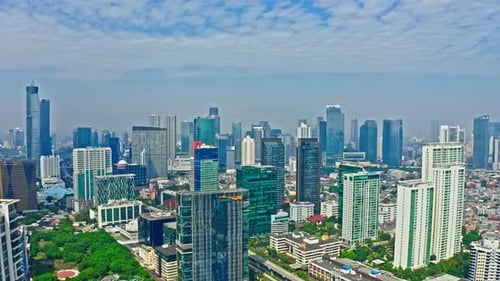 Jakarta city, 11 July 2022, skyline in the city