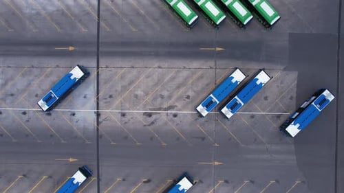 Buses Parked In The Garage