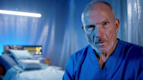 Frustrated Doctor at Empty Bed