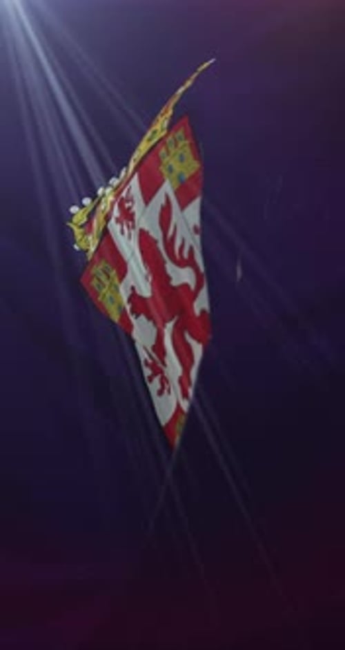 Regal Crowned Heraldic Flag Waving Animation