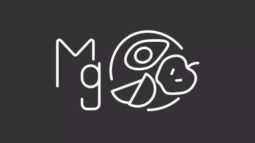 Magnesium-rich foods white line animation
