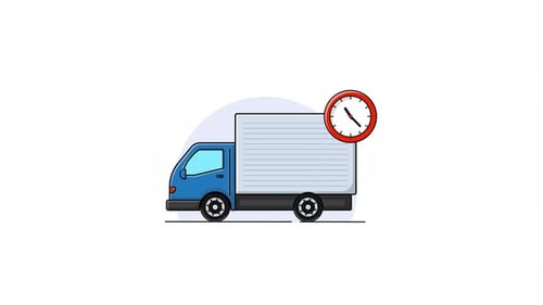 4k Delivery on Time Concept Animation Video