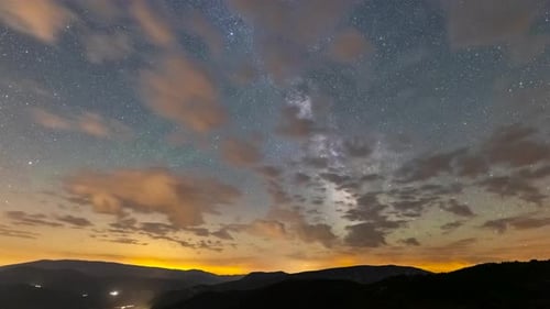 Milky Way in La Seu D Urgell, Pyrenees, Spain