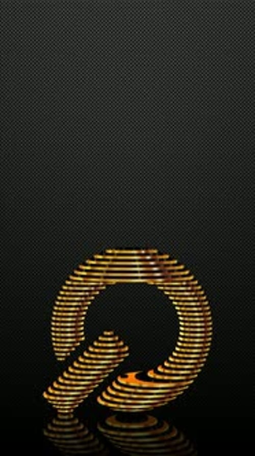Golden Letter Q Abstract Striped Transformation Animation