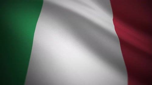 Realistic Waving Italy Flag Seamless Loop
