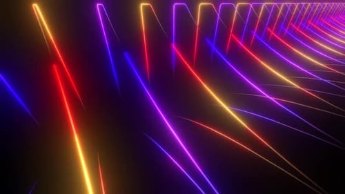Dynamic neon light abstract background with futuristic colorful waves