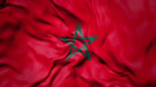 Bandeira realista do país de Marrocos