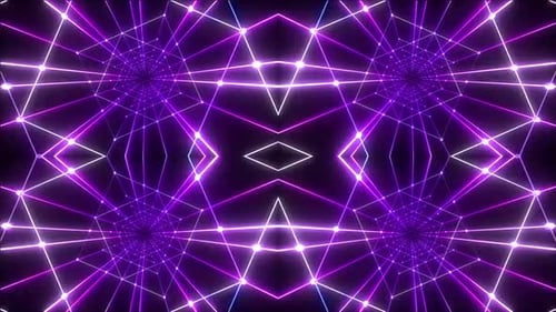 Dynamic neon tunnel vortex with pulsing purple lights and energy