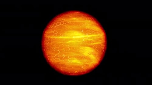 Orange And Yellow Gradient Sphere 360 Rotating Abstract Animation On Transparent Background