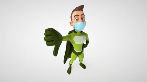 Fun cartoon superhero
