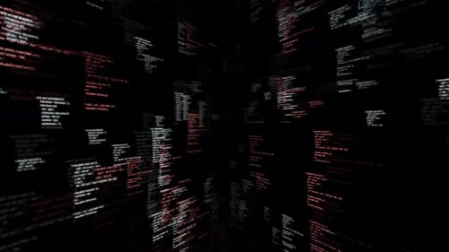 Source Code Walls on Black