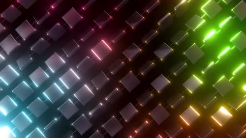 Colorful Dynamic Square Pattern Background Animation