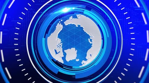 Fond d'écran 3D Globe News bleu V5