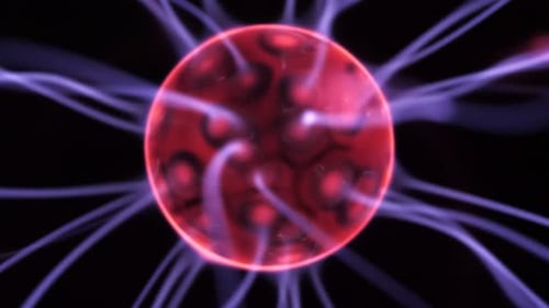 Close Up Plasma Ball with Lilac Rays