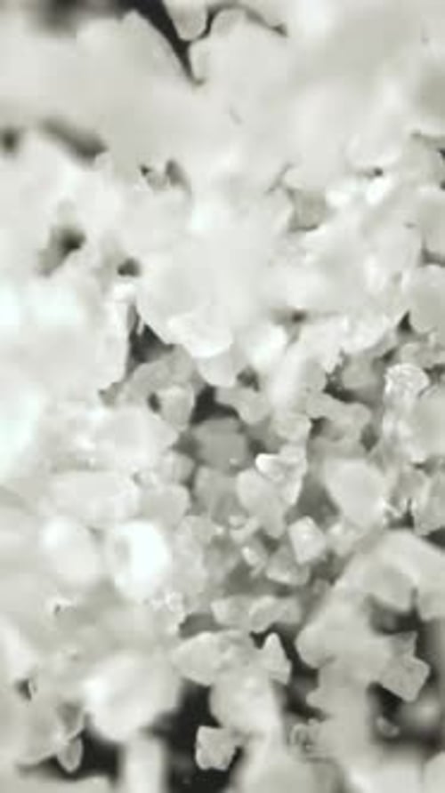 Super Slow Motion Falling Sea Salt Filmed on a Highspeed Camera at 1000 Fps