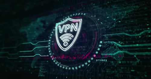 VPN virtual private network symbol loop digital concept