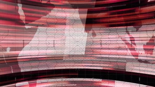 Futuristic Digital World Map News Broadcast Background