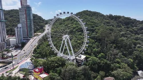 Famous Ferris Wheel At Balneario Camboriu In Santa Catarina Brazil.