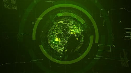 Hologram Earth Hud Animation