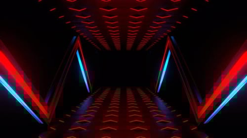 Red And Blue Futuristic Abstract Moving Background Vj Loop In 4K