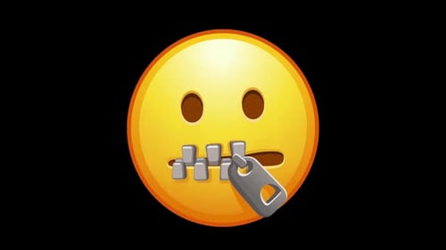 Animated Zipper Mouth Face Emoji