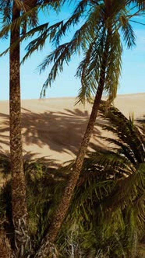 Palm Trees in the Sahara Desert