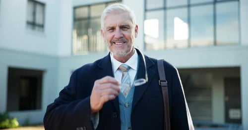 Man With Gray Hair Smiling