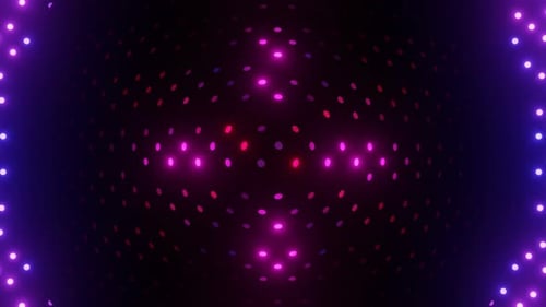 Pulsing Neon Dot Grid Loop Background Animation