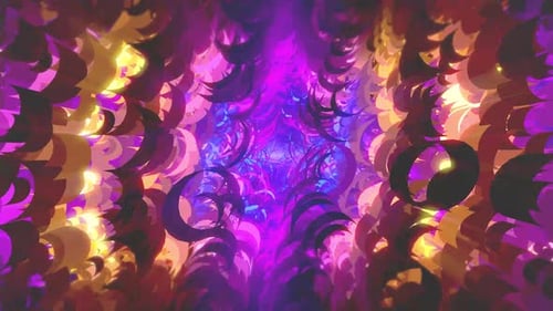 Vibrant Abstract Fluid Tunnel Background Loop