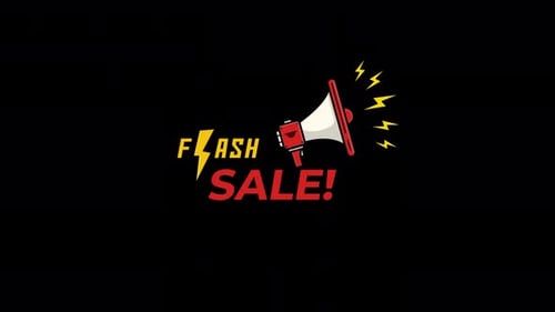 Flash Sale. ale Promotion Post Concept Animation Video - Transparent