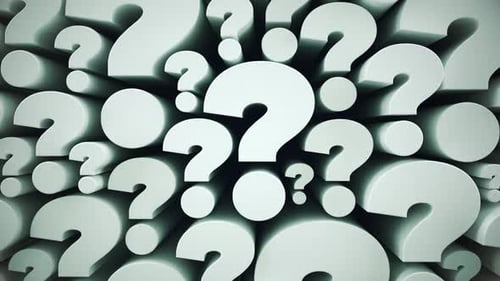 White Question Mark Background