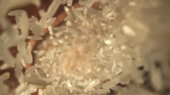 Rice Grains Exploding Upwards in Circular Motion, Food Stock Footage ft ...