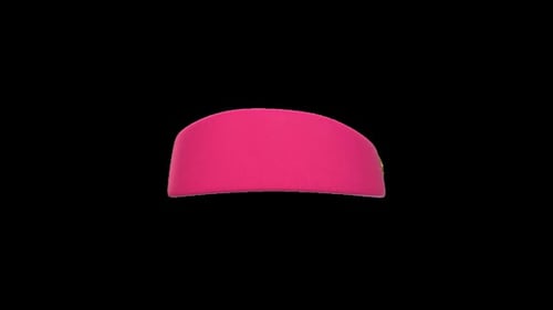 Vibrant Pink Hat with Golden Star Emblem Rotation