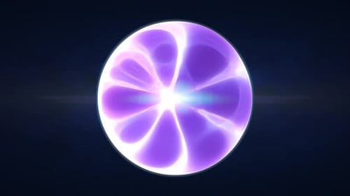 Pulsating Abstract Energy Sphere Image Reveal