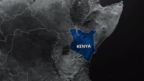 Animated Map Highlight of Kenya