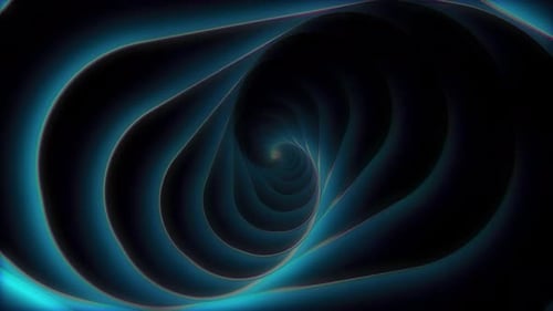 Hypnotic Tunnel Looping Background Blue 4K