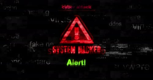 System hacked symbol seamless loop