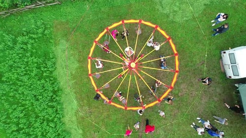 Carnival Merry Go Round Aerial Top View