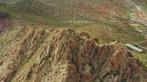 Aerial View of a Rocky Mountain Landscape