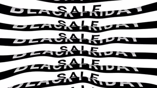 Modern Wavy Black Friday Sale Text Animation