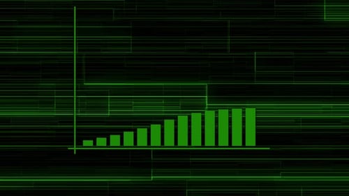 Animated business success concept Growing graph motion graphics.