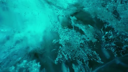 Abstract Turquoise Water with Crystalline Textures