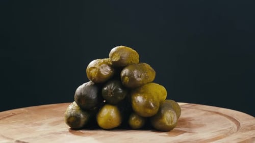 Salted Pickles in Jar Can Cucumbers Preservations Conservation Salted Hungarian Pickled Cucumbers in