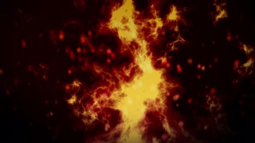 Dynamic Abstract Fiery Energy Field Motion Background