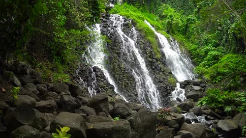 Beautiful Tropical Mimbalut Falls Philippines Mindanao