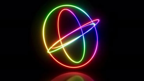 Neon Futuristic Laser Circle Spine Intro Able to Loop