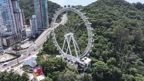 Stunning Ferris Wheel At Balneario Camboriu In Santa Catarina Brazil.