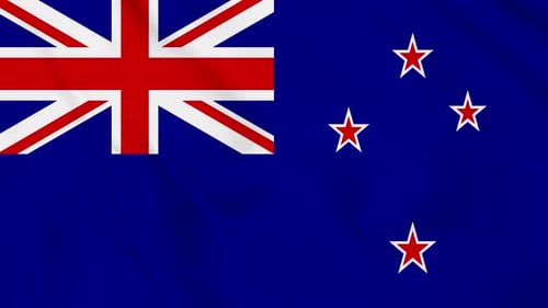 New Zealand Flag Animated 4k