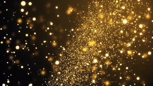 Golden Shimmering Particles Background Animation